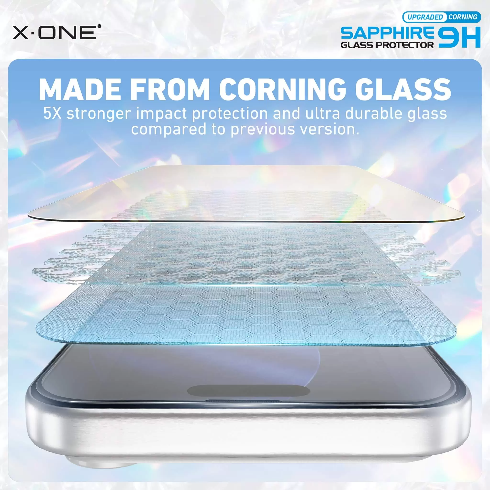 Verbesserter Displayschutz aus Corning 9H-Saphirglas