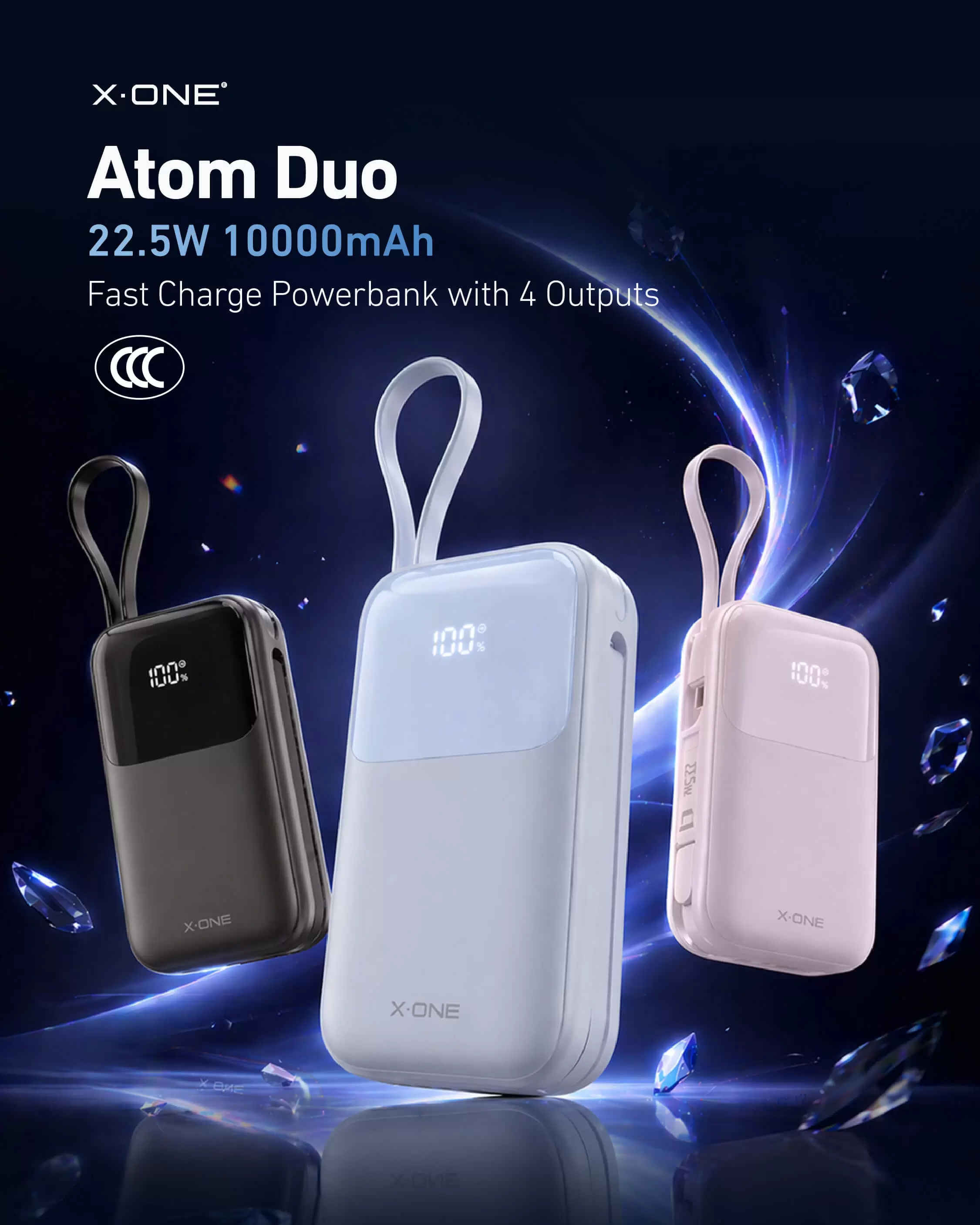 Atom Duo 22,5 W 10000 mAh Powerbank